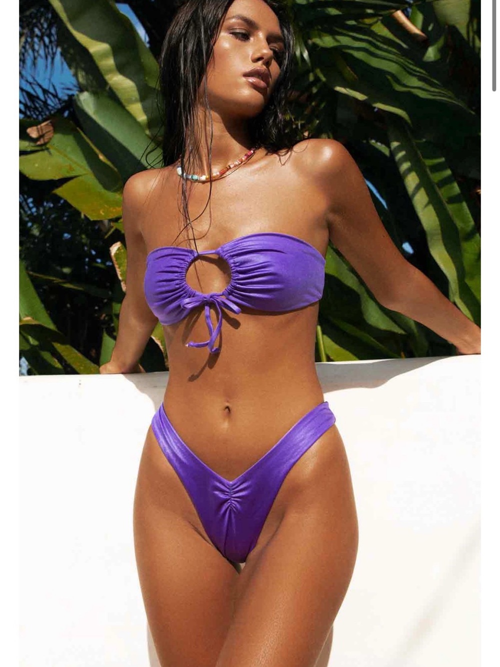 HARD SWIMWEAR MAIA SILKY PURPLE TOP & DIVINE PURPLE BOTTOM NWT SZ SMALL & XS